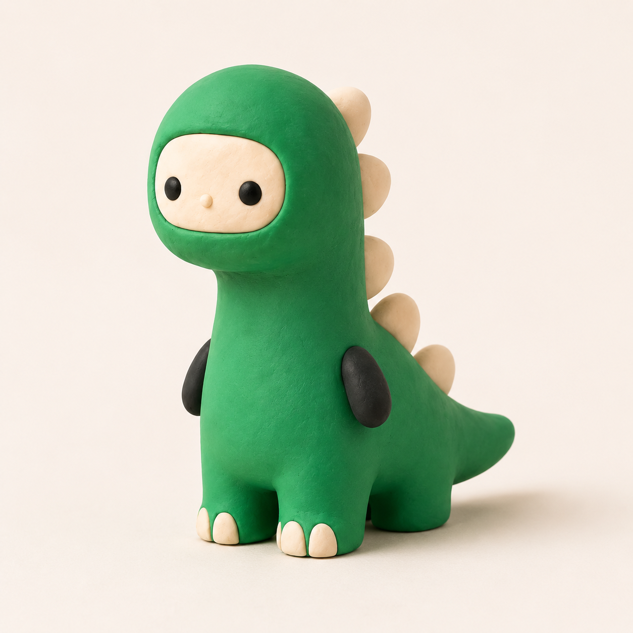 Dino observando com curiosidade